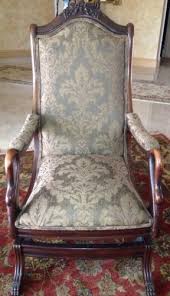 Duncan Phyfe Early 1900s Vintage Antique Gooseneck Rocker Chair Nancy Drew Antique Chair Reupholster Chair Rocker Chairs