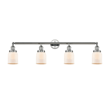 Innovations Lighting Bell 4 Light 42" Bath Vanity Light Deco Swirl/Polished  Nickel