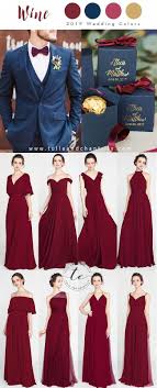 2019 Wedding Colors Trend Wine Bridesmaid Dresses Wedding Weddinginspiration Bri Wine Bridesmaid Dresses Winter Bridesmaid Dresses Bridesmaid Dress Colors