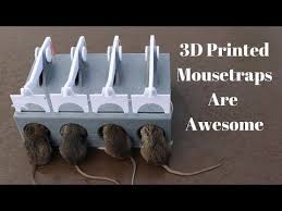 3d Printed Mousetraps Are Awesome 3d Printed Mascall Spring Mousetrap With New 4 Hole Design Youtube Prints 3d Printing Projects 3d Printing