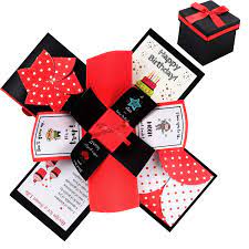 / carte de voeux peint à la main avec un soleil fait en utilisant la technique the routine of making handmade greeting cards ended, however, at the introduction of the economic pencil. Mahogany Life Explosion Box For Birthday Handmade Birthday Gift Explosion Box With Photos Slots And Quotes For Girlfriend Boyfriend Wife Husband Best Friend Latest Surprise Greeting Card Amazon In Office Products