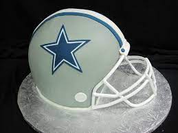 Cowboys Football Helmet Cake Football Nfl Football Helmet Cake Football Helmets Birthday Cakes For Men