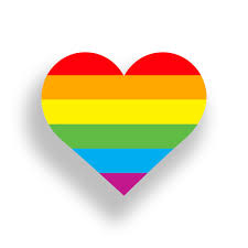 Gay Pride Rainbow Flag Heart Sticker ...