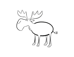 The free coloring sheets can be used by educators or simply by children who love moose. Moose Pic Coloring Home