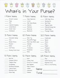 What S In Your Purse Baby Shower Game Easy Baby Shower Etsy Easy Baby Shower Games Simple Baby Shower Baby Shower Games