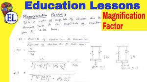 Magnification Factor Or Dynamic Magnifier Forced Damped Vibration Dom Youtube