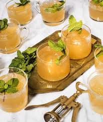 Minty Moscow Mule Punch Recipe Recipe Punch Recipes Batch Cocktails Festive Cocktail Recipes