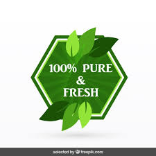 Free Vector 100 Pure Fresh