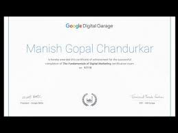 Google Digital Garage Certificate Course Final Exam Google Certificatio Certificate Courses Final Exams Digital