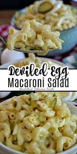 Deviled Egg Macaroni Salad In 2020 Egg Macaroni Salad Easy Macaroni Macaroni Salad