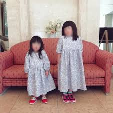 ハンドメイド 春の女の子ワンピース 無料型紙あり ハンドメイド洋裁ブログ yanのてづくり手帖 簡単大人服 子供服 小物の無料型紙と作り方 フラワーガールドレス 女の子 ワンピース 無料型紙