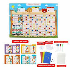 Details About Wall Sticker Magnet Family Calendar Children Cartoon Behavior Chore Reward Chart