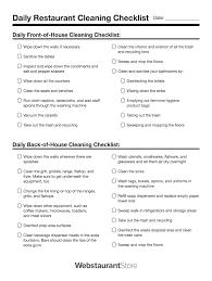 Maybe you would like to learn more about one of these? Restaurant Cleaning Front Of House Template Fill Online Printable Fillable Blank Pdffiller