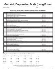 Image result for Geriatric Depression Scale