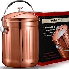 Red Factor Premium Kompostbehalter Kuche Aus Edelstahl Geruchlos Bio Mulleimer Inklusive 6 Kostenlosen Aktivkohlefiltern P In 2020 Bio Mulleimer Edelstahl Kompost