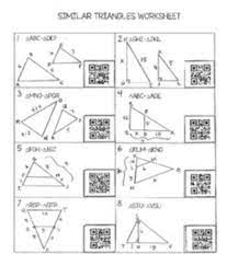Trigonometry practice coloring activity gina wilson answers. Similar Triangles Worksheet Freebie With Qr Codes Tpt