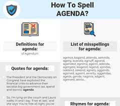 Some plurals have irregular spelling, e.g. How To Spell Agenda And How To Misspell It Too Spellcheck Net
