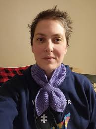 Hand Knit Stripe Scarf