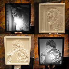 We customize each lithophane nightlight by carefully carving your favorite photo into durable dupont corian®. Lithophanes Lithophane Lights