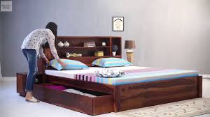 Modern brown finish 5 piece bedroom set w/ king size bookcase storage bed ia40. Home And Interior Design Ideas