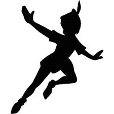 Peter Pan Flying Silhouette 12 25x15 Vinyl Decal Wall Art Cu Peter Pan And Tinkerbell Peter Pan Disney Silhouettes