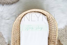 Moses Basket Sheet Mockup Bundle Psd Nursery Decor Inspiration Moses Basket Changing Pad Cover