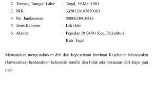 Ngoro huidin plastic ngoro industrial persada kav berikat bloc. Contoh Surat Pernyataan Pengunduran Diri Dari Bpjs Kesehatan Masyarakat Singkat