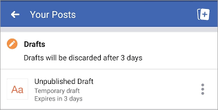 Jan 25, 2021 · you will get a notification about your saved draft. How To Find Drafts On Facebook App For Android And Iphone