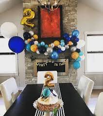 Two Year Old Balloon Themed Birthday Balloon Garland Diy Balloon Garland Di Toddler Birthday Party Boy Birthday Party Themes Boys Birthday Party Decorations