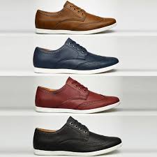 Mens Casual Smart Leather Lace Up Trainers Brogue Shoes Plimsolls 6 7 8 9 10 11 In Clothes Shoes Business Casual Shoes Sneakers Men Fashion Dress Shoes Men