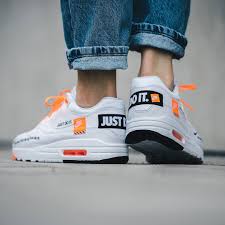 Air Max 1 Lux Just Do It Pack Sneakers Insidesneakers Nike Air Max 1 Lux Just Do It White Black Orange 917691 100 Sneakers Tennis Shoes Outfit Stylish Sneakers