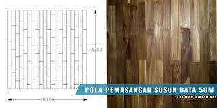 Standar ukuran kayu parket jati adalah lebart 5cm ketebalan 1,2cm dan panjang mulai 20cm, 25cm, dan 30cm. 5 Inspirasi Pola Pemasangan Parket Yang Menarik Toko Lantai Kayu