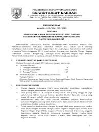 Lowongan cpns kabupaten (pemkab) magelang 2019. Pengumuman Cpns Kab Magelang 2019 Pdf