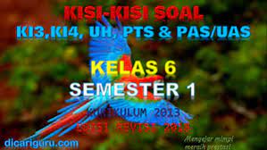 Apr 28, 2021 · soal pas ipa smp kelas 7 8 9 semester 1 terdiri dari beragam soal yang bisa dijadikan bahan referensi dan pembelajaran. Kisi Kisi Soal Kelas 6 Semester 1 K13 Revisi 2018 Uh Pts Pas Dicariguru Com