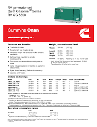 Confirmed fuel pump is working. Onan Generator Specificatons 5500 Watt Gasoline Manualzz