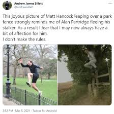 Memes like4like funny music love. Health Secretary Matt Hancock Hops Over A Fence At London Park Salten News