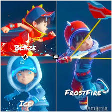 He called out ice and blaze, which then fused into. Z Di Instagram S Post I M Back Boboiboy Frostfire He Is Hot And Cooolll At The Same Time Tags Film Anak Gambar Tokoh Kartun