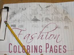 Print any image on this page from our top 25 coloring page collection of clothing and fashion. Fashion Coloring Pages