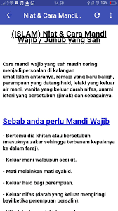Nawaitul ghusla liraf'i hadatsil haidil lillahi ta'aala. Mandi Wajib Dan Niatnya For Android Apk Download