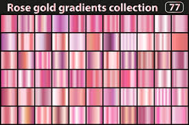 These rosy hues are considered to be symbolic of romance. Free Vector Rose Gold Or Pink Metallic Gradients Set