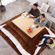 Amazon.com: Kotatsu Table Set of Four Living Room Heating Kotatsu Table in  Winter Solid Wood Tatami Low Table Summer Coffee Table Warm Gift for Family  (Color : Wood Color, Size : 120 *