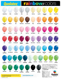 balloon color chart celebrations