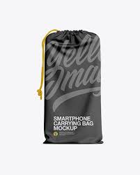 Textured Smartphone Carrying Bag Mockup In Apparel Mockups On Yellow Images Object Mockups Bag Mockup Design Mockup Free Mockup Psd
