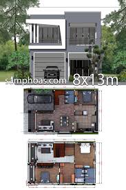 Plan 3d Interior Design Home Plan 8x13m Full Plan 3beds Samphoas Plansearch Interior Design Plan 3d Interior Design House Plans