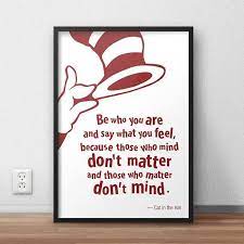 Printable Poster Cat In The Hat Quote Dr Seuss Instant Download Typography Illustration Cat In The Hat Quotes Posters Printable Inspirational Wall Art