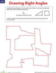 Right Angle Symbol Label The Right Angle Angles Worksheet Worksheets For Kids Third Grade Math Worksheets