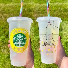 Gemini Starbucks Zodiac Cups Starbucks Cold Cup 24oz Starbucks Tumbler Iced Coffee Cup Gemini Zodiac Starbucks Cups Custom Starbucks Cup Starbucks