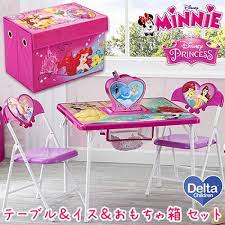 楽天市場 在庫有り デルタ キッズ ファニチャー 4点セット テーブル イス 2脚 おもちゃ箱 リトルマーメイド アリエル ラプンツェル 美女と野獣 ベル ミニーマウス 女の子 子供用 椅子 イス テーブル 勉強机 99533mn 99514ps delta children 4 piece kids furnit