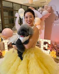 flower boy Pickles & bridesmaid mama Pickles 💐 🙌🏻 So grateful to be part  of Maggie's special day! Being able to witness my childhood friend since  first grade walk down the aisle