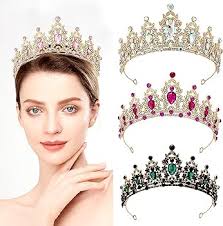 Amazon.com: Tiara for Women, Crown and Tiara for Girl Princess, Bride  Wedding Happy Birthday Halloween Cosplay Hair Accessories Decorations (Gold  Purple) : Clothing, Shoes & Jewelry